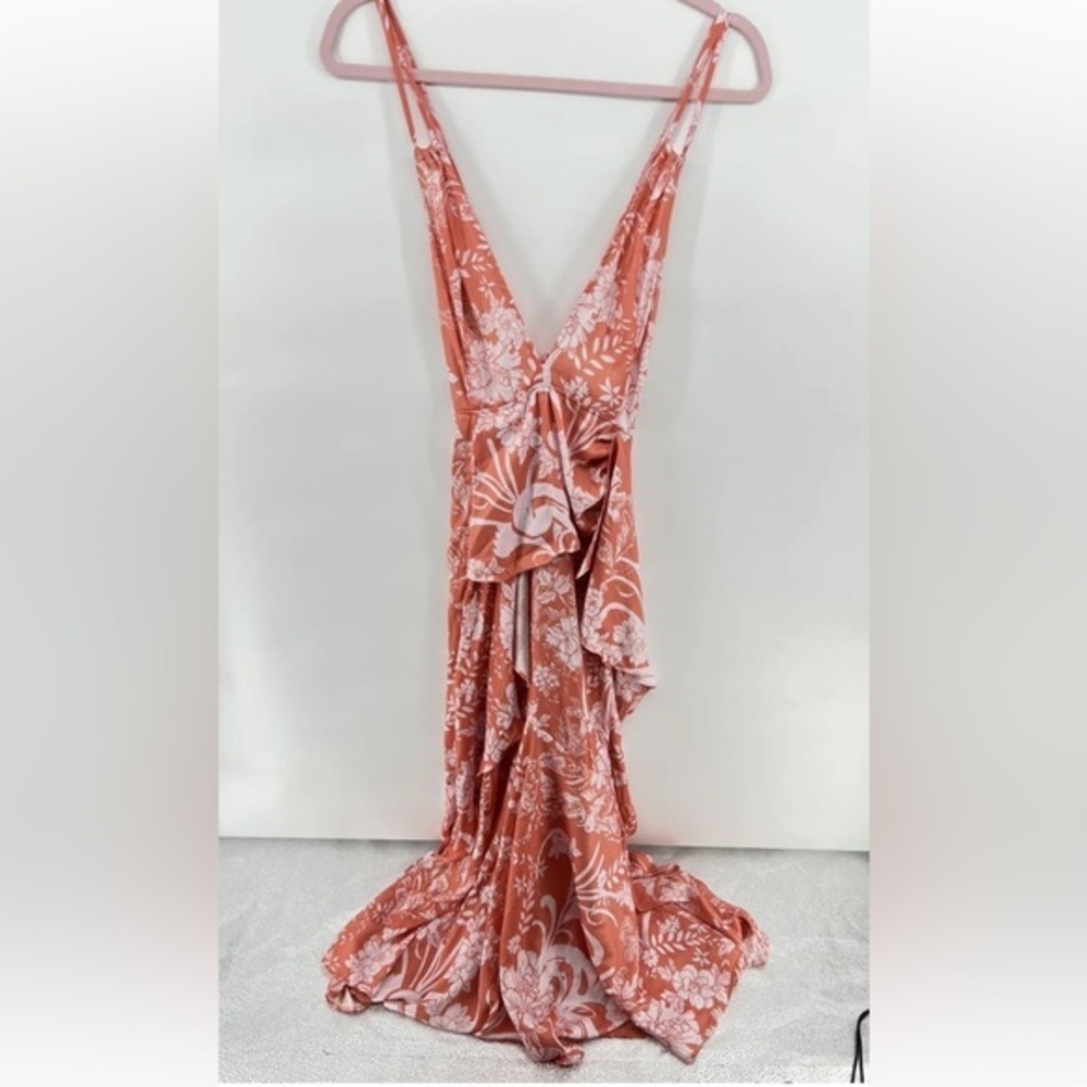 Free People Ashley Dress color is Coral - Picture 2 of 7